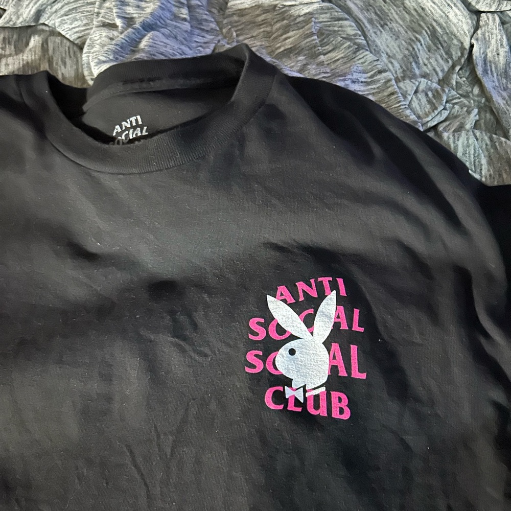 Limited edition anti social club pink playboy shirt